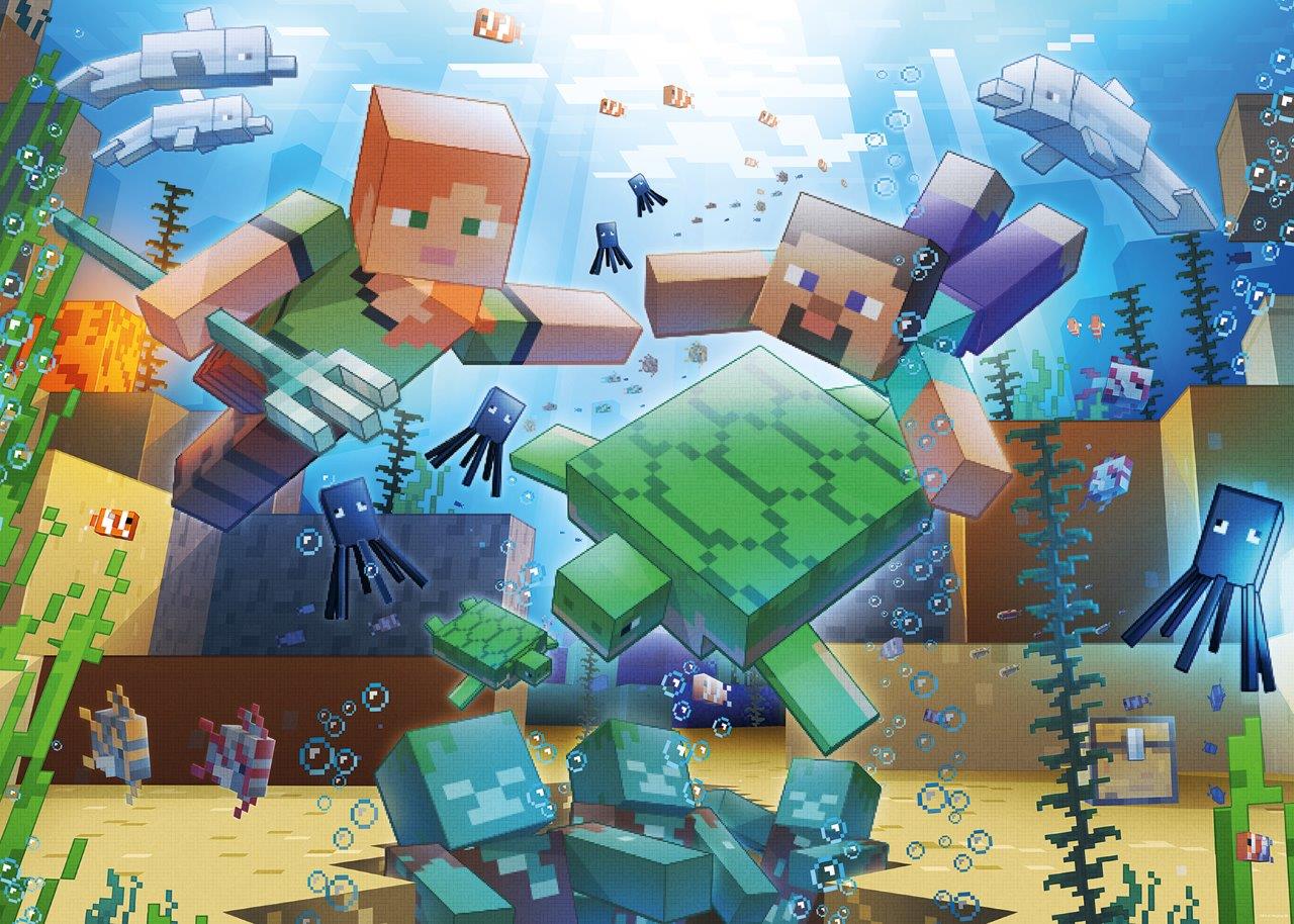 Ravensburger Minecraft Mosaic 1000 Piece Jigsaw Puzzle - Image 2