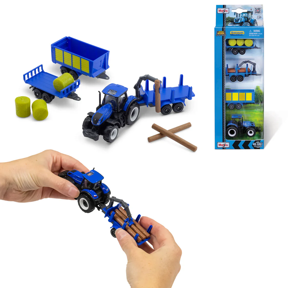 Mini Working Machines - 4 Pack Of Tractors New Holland - Image 2