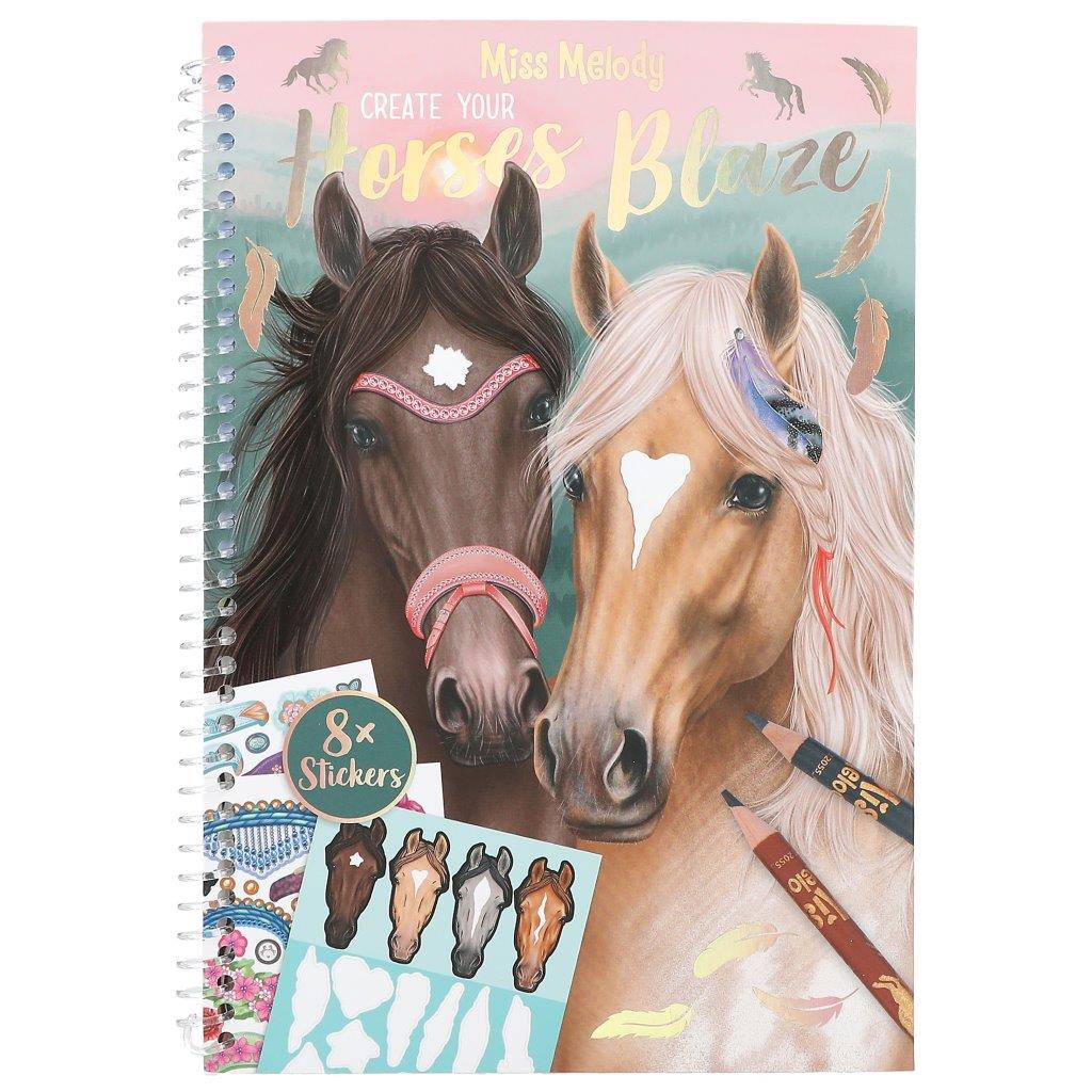 Miss Melody Create Your Horses Blaze Colouring book - Image 2