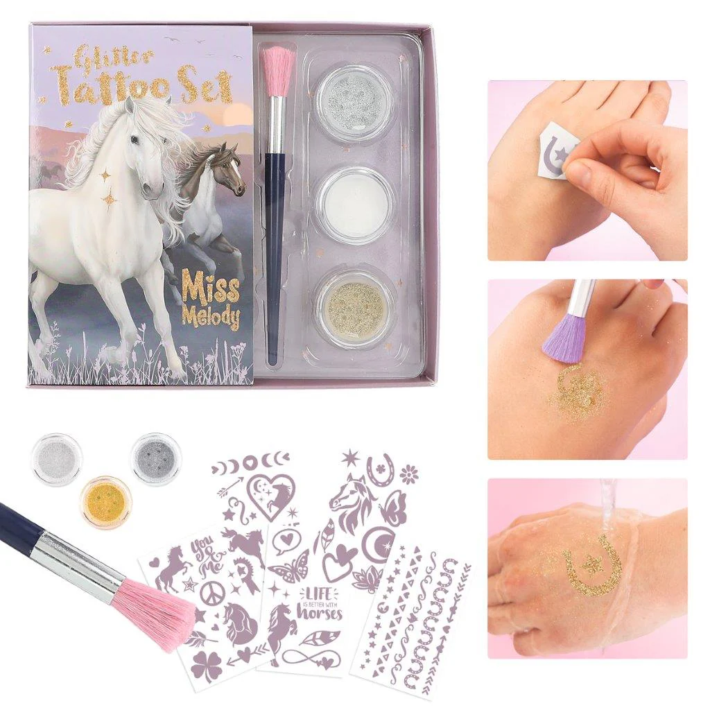 Miss Melody Glitter Tattoo Set Night - Image 2