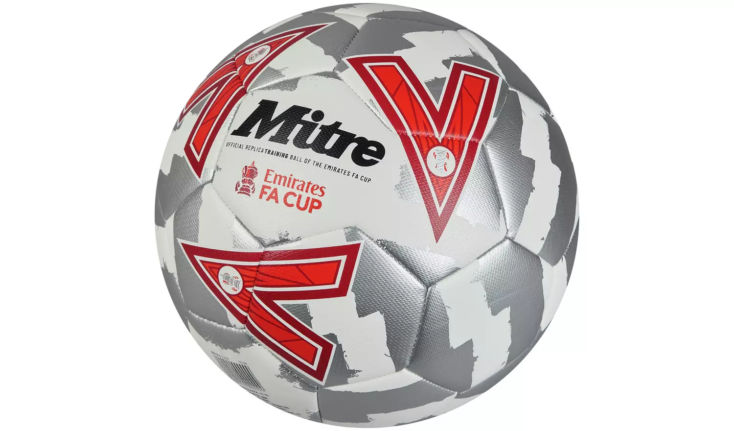 Mitre FA Cup Football 24/25 (White/silver/red) - Image 3