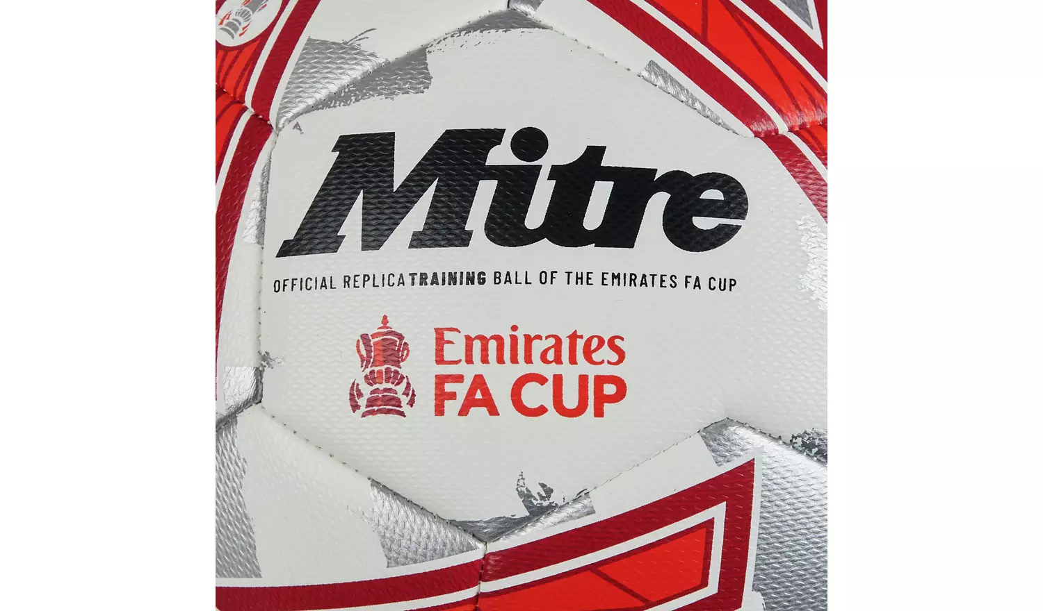 Mitre FA Cup Football 24/25 (White/silver/red) - Image 4
