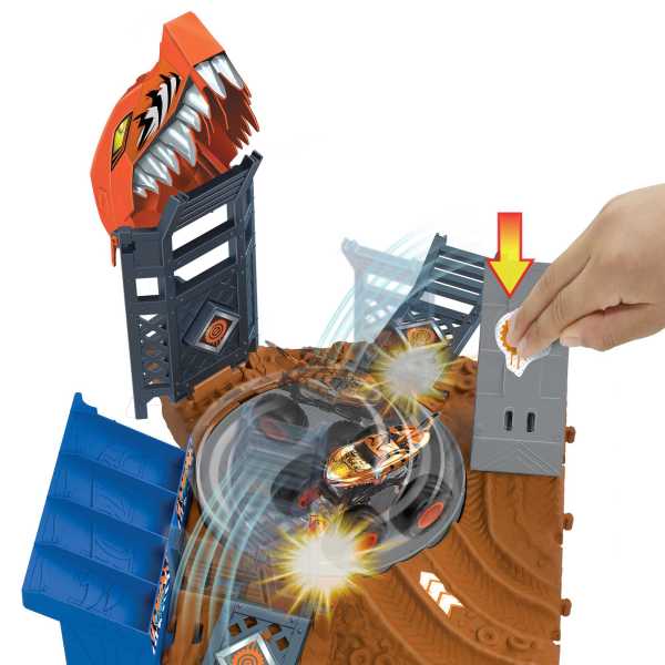 Hot Wheels Monster Trucks Shark Spin Out Playset - Image 3