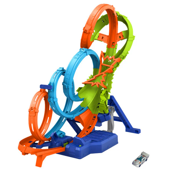 Hot Wheels 4-Loop Crash-Out Track Set - Image 2