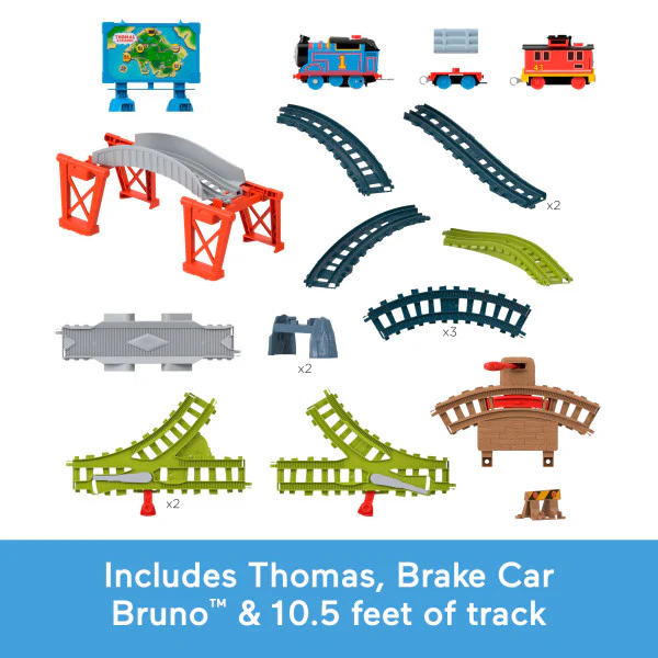 Fisher-Price Thomas & Friends Talking Thomas & Brake Car Bruno Train Set - Image 2