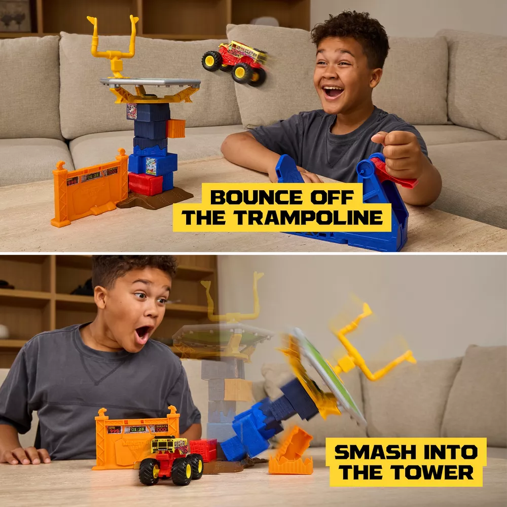 Monster Jam 1:64 Smash & Bash Crash Course Playset - Image 4