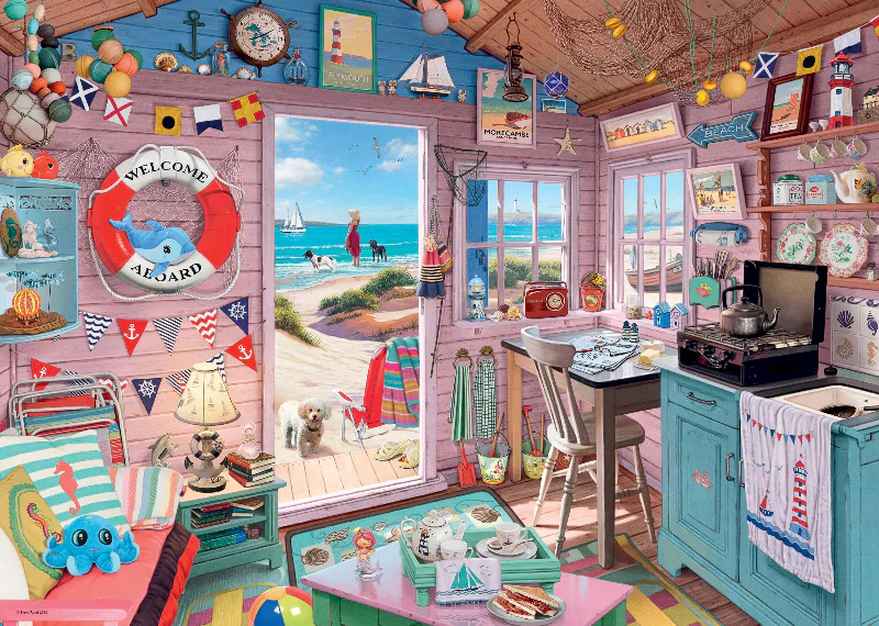 Ravensburger My Haven No7 The Beach Hut 1000 Piece Jigsaw Puzzle - Image 2