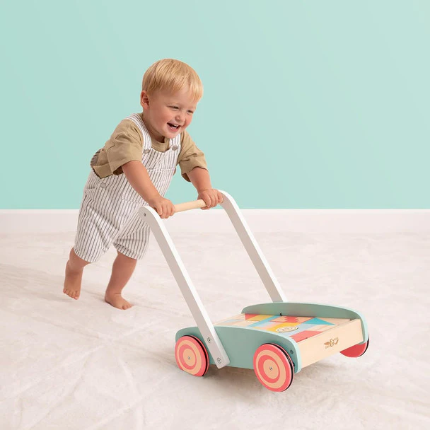 Owl & Fox Wooden Baby Walker With Bricks - Image 2