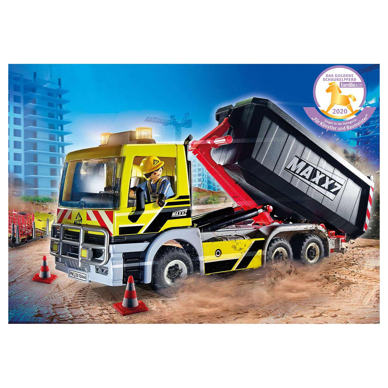 Playmobil 70444 City Action Construction Truck with Tilting Trailer - Image 3