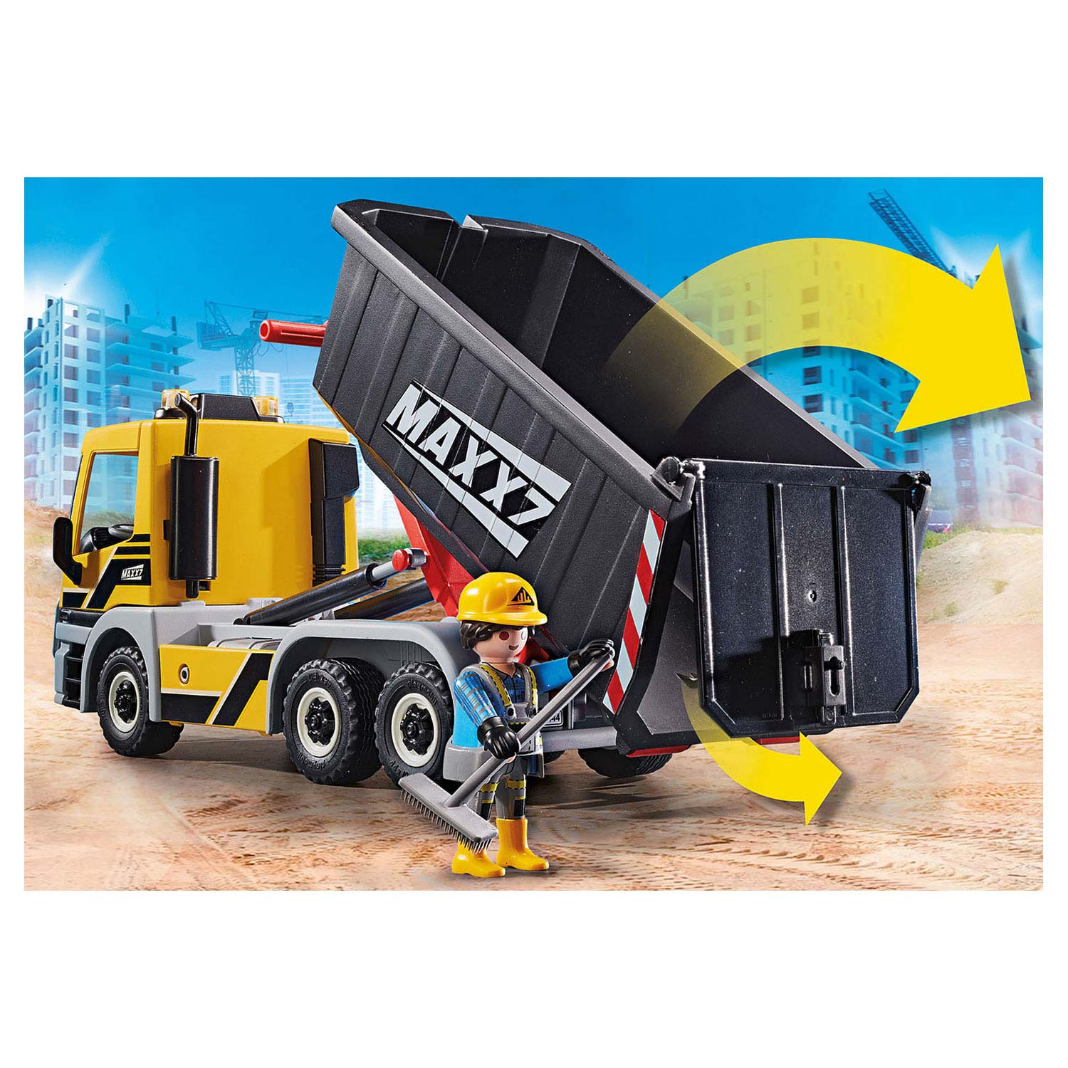 Playmobil 70444 City Action Construction Truck with Tilting Trailer - Image 5