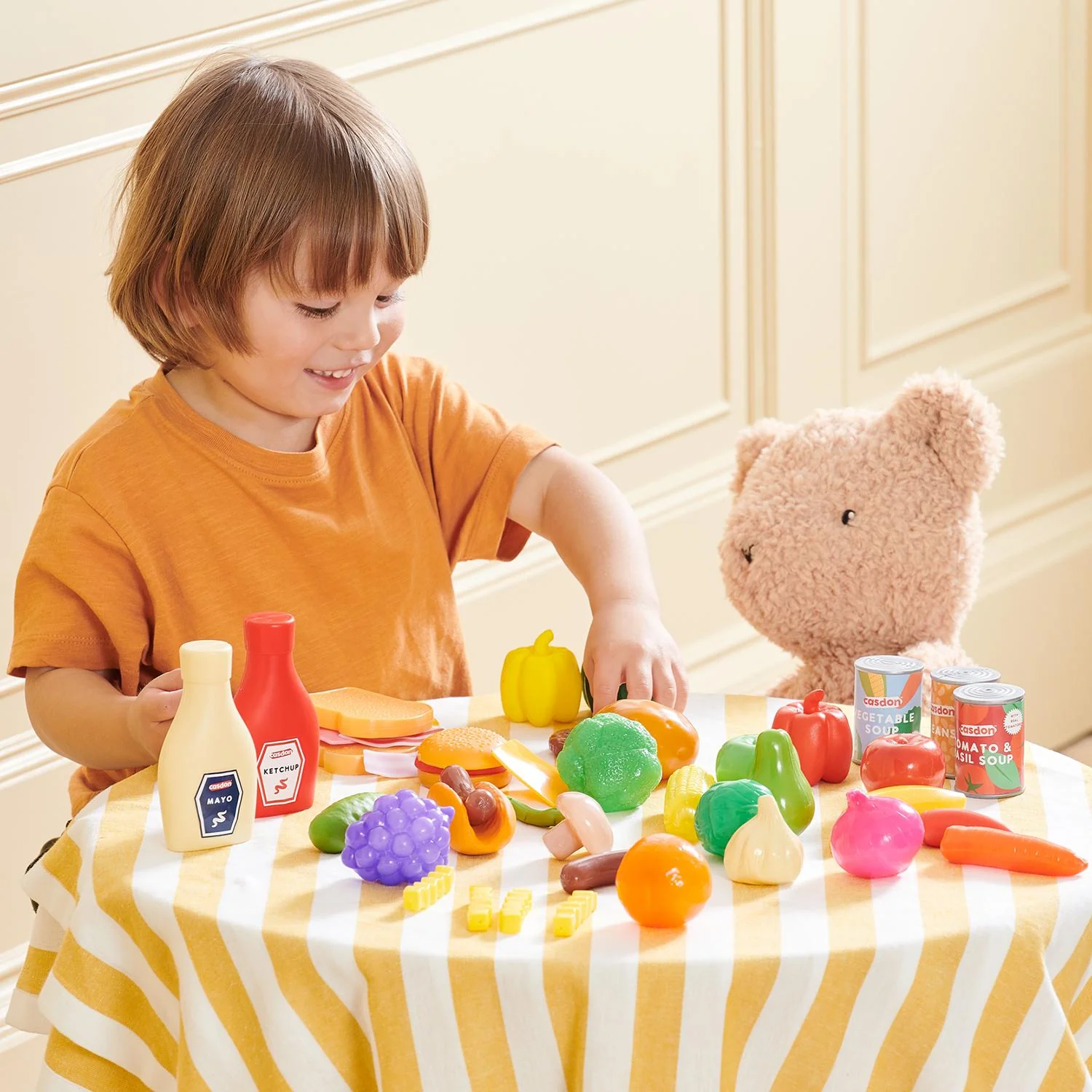 Cadon Play Food Set Kids Pretend Play Kitchen Toy - Image 5