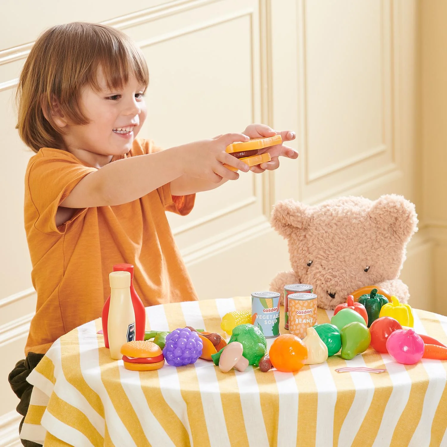 Cadon Play Food Set Kids Pretend Play Kitchen Toy - Image 6