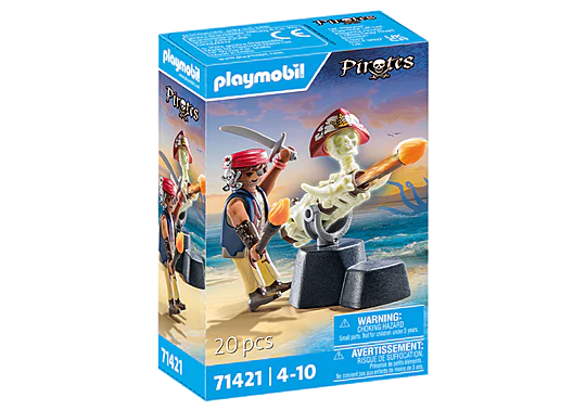 PLAYMOBIL 71421 Pirates Pirate vs. Deeper – Cannon Master