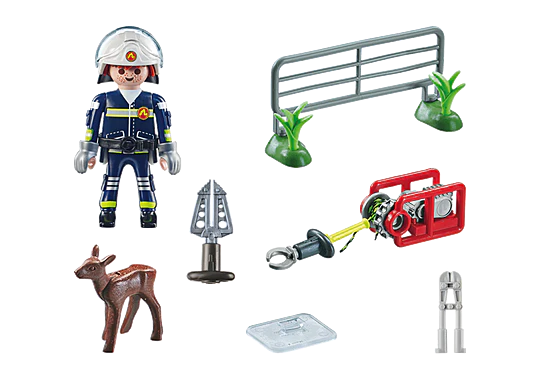 PLAYMOBIL 71467 Action Heroes Firefighting Mission Animal Rescue - Image 2