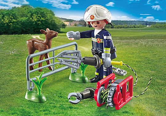 PLAYMOBIL 71467 Action Heroes Firefighting Mission Animal Rescue - Image 3