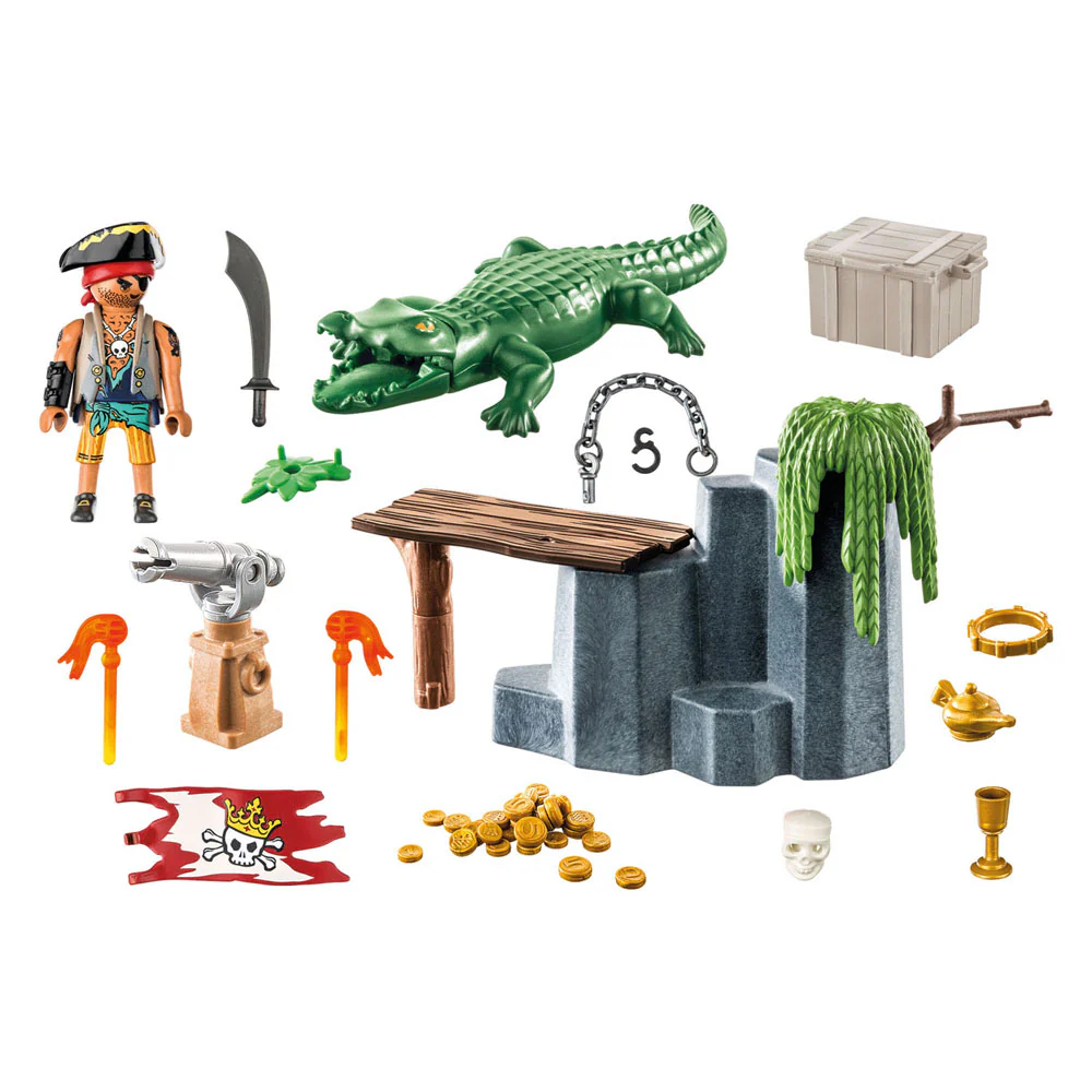 PLAYMOBIL 71473 Pirates Pirate with Alligator Starter Pack - Image 2