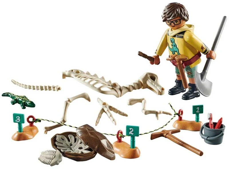 PLAYMOBIL 71527 Dinos Archaeological Dig with Dino Skeleton - Image 2