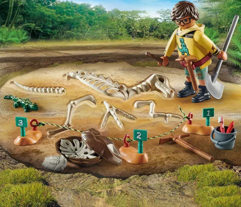 PLAYMOBIL 71527 Dinos Archaeological Dig with Dino Skeleton - Image 3