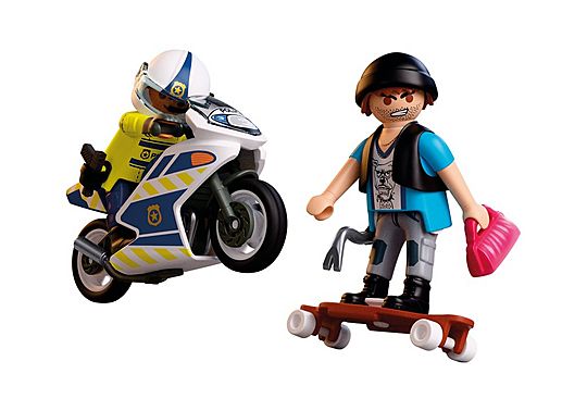 Playmobil 72079 Police Motorcycle Chase - Image 2