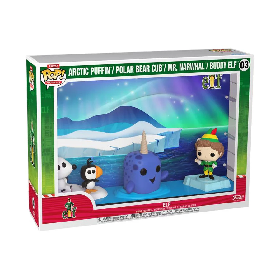 Funko POP! Moment Deluxe: Elf (Arctic Puffin / Polar Bear Cub / Mr. Narwhal / Buddy Elf) 4-Pack
