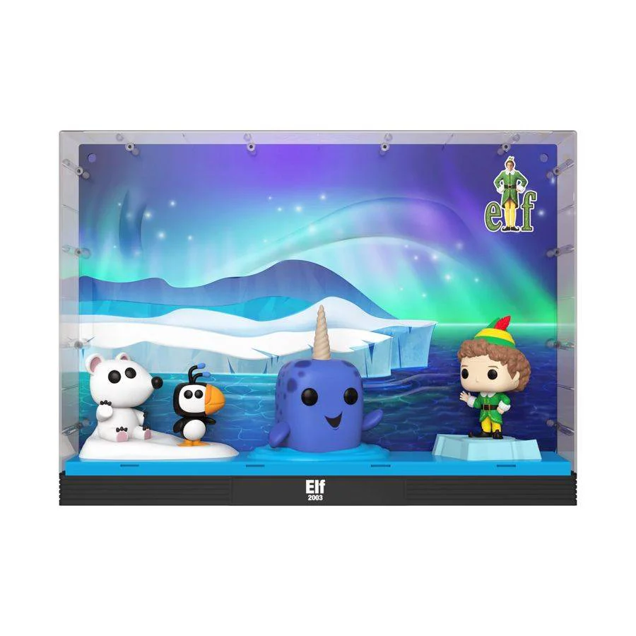 Funko POP! Moment Deluxe: Elf (Arctic Puffin / Polar Bear Cub / Mr. Narwhal / Buddy Elf) 4-Pack - Image 2