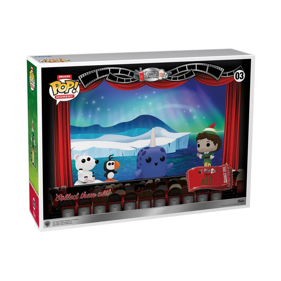 Funko POP! Moment Deluxe: Elf (Arctic Puffin / Polar Bear Cub / Mr. Narwhal / Buddy Elf) 4-Pack - Image 3