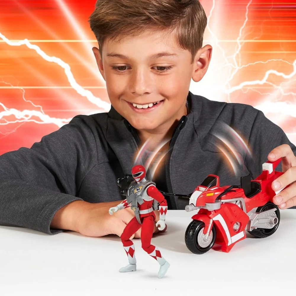 Power Rangers Tyrannosaurus Battle Bike With Red Ranger - Image 3