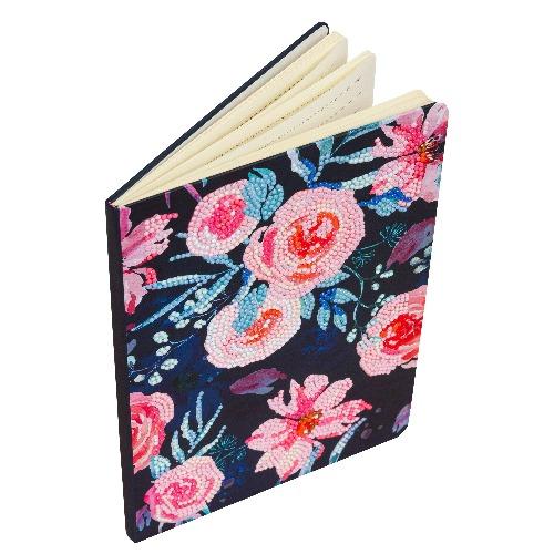 Pretty Pink Flowers, Crystal Art Notebook - Image 3