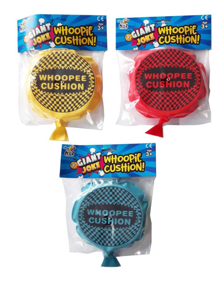 20Cm Whoopee Cushion 3 Asst Colours