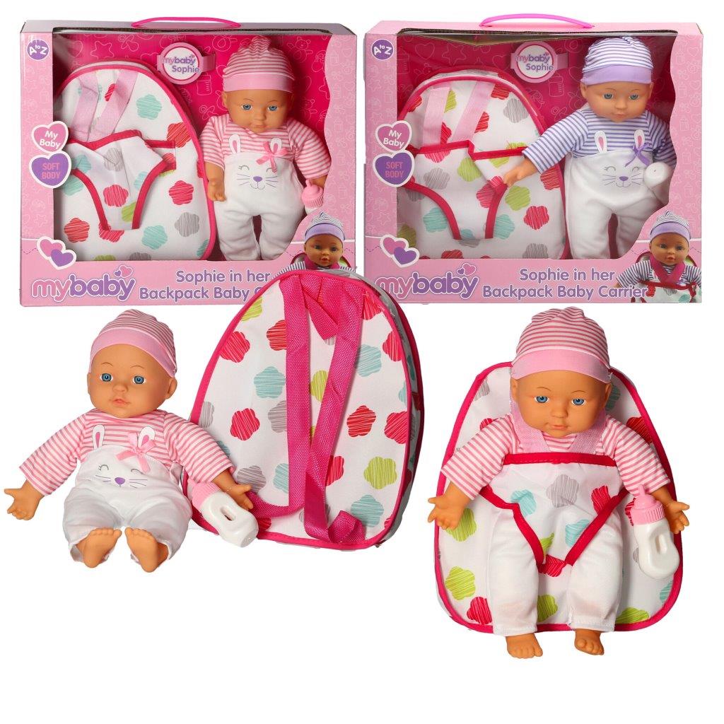 30Cm Doll In Carrier 3 Asst - Image 2