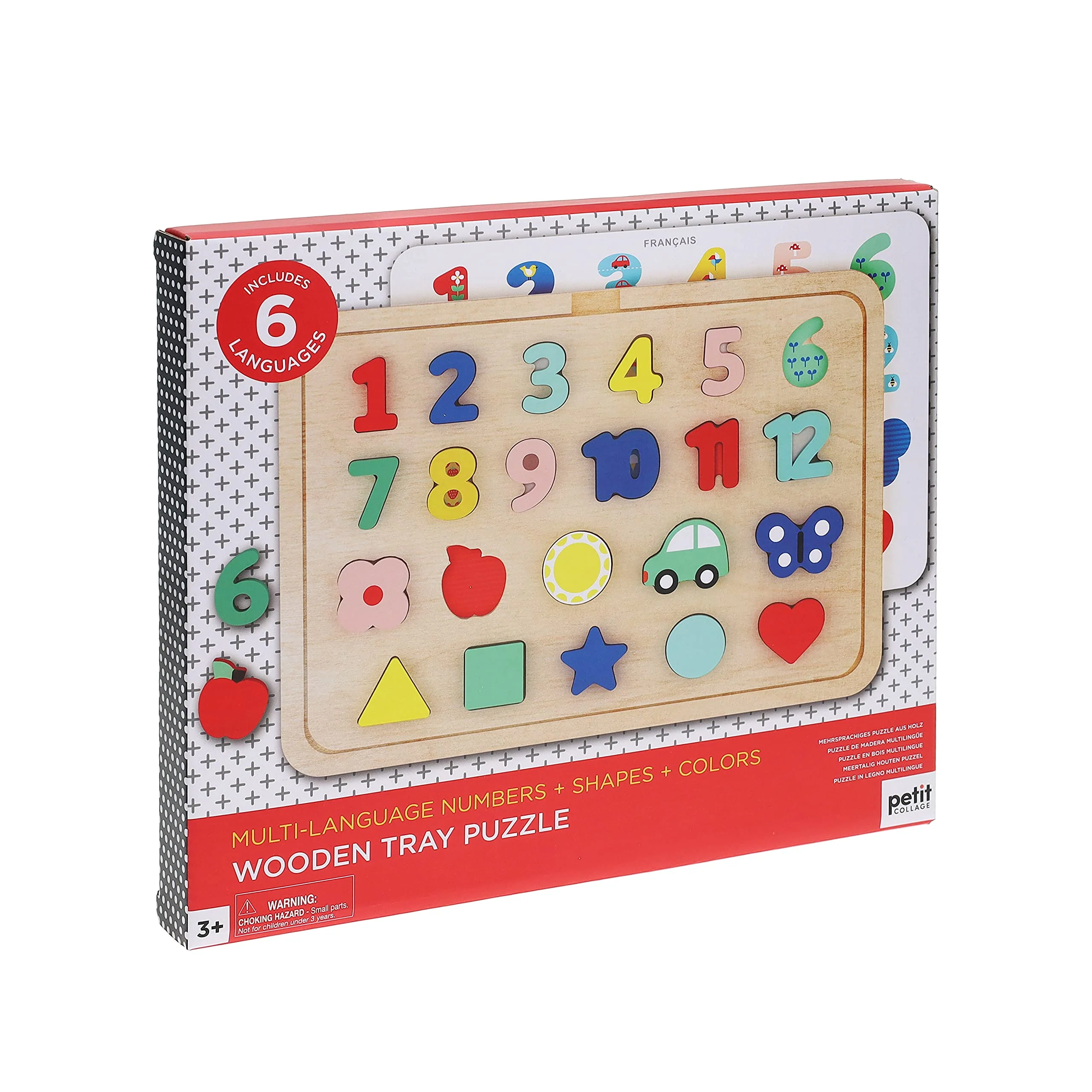Puzzle Numbers, Shapes & Colour wooden