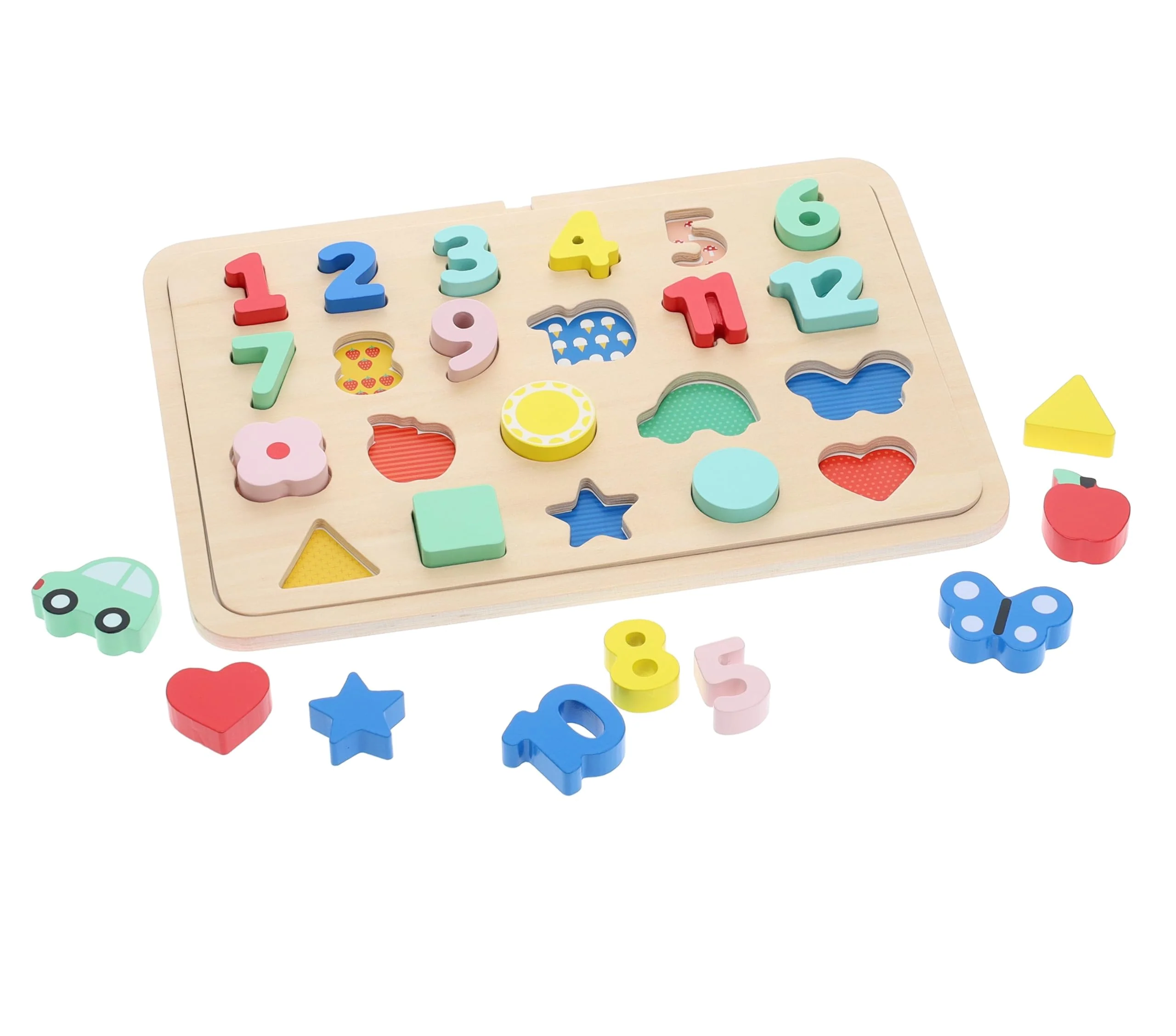 Puzzle Numbers, Shapes & Colour wooden - Image 2