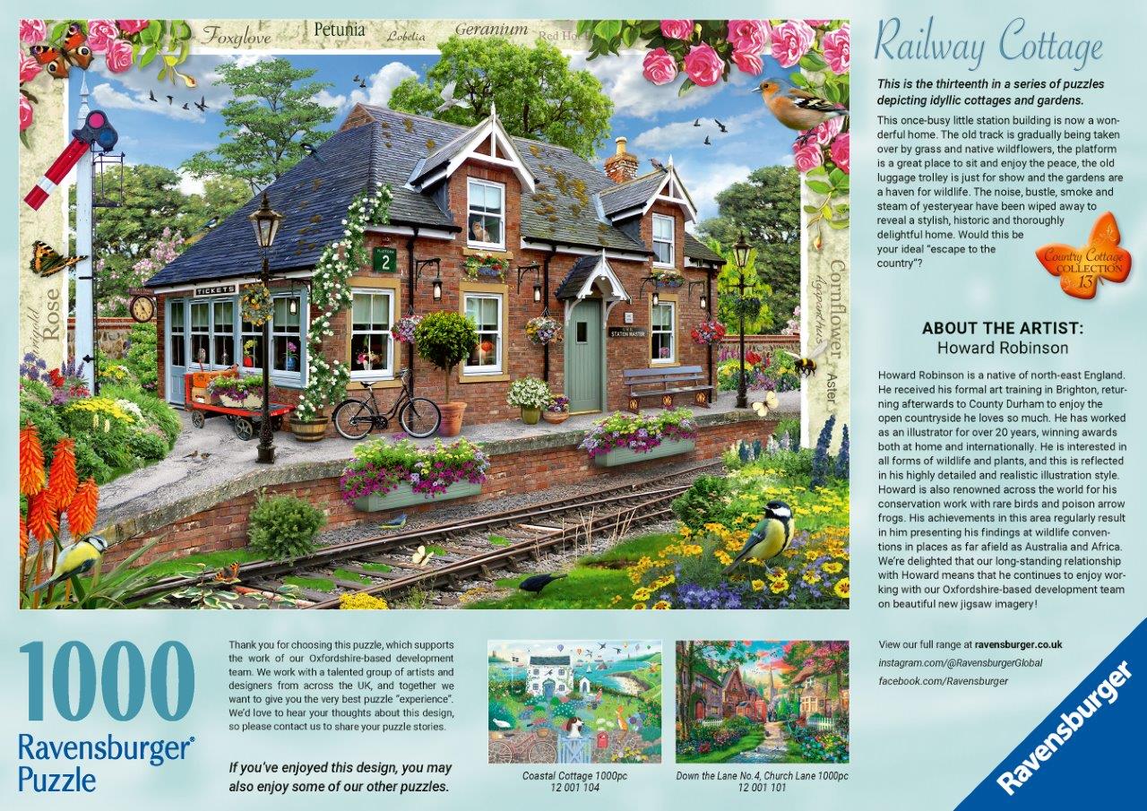 Ravensburger Railway Cottage no. 13 1000 Piece Jigsaw Puzzle - Image 3