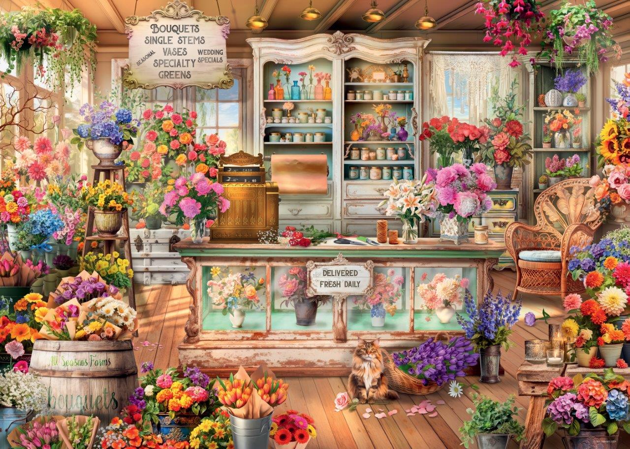 Ravensburger All Seasons Flower Shop 1000 Piece Jigsaw Puzzle - Image 2