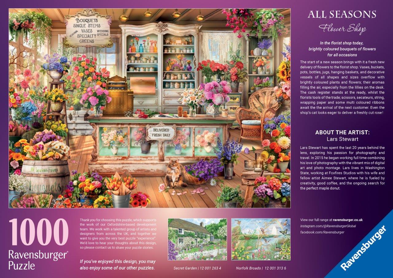 Ravensburger All Seasons Flower Shop 1000 Piece Jigsaw Puzzle - Image 3
