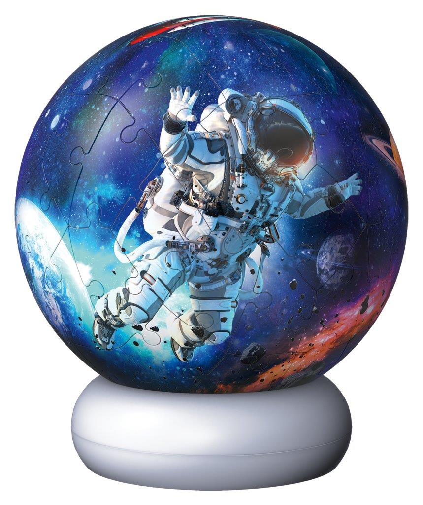 Ravensburger Astronauts in Space Lit 72 piece 3D Jigsaw Puzzle - Night Light - Image 2