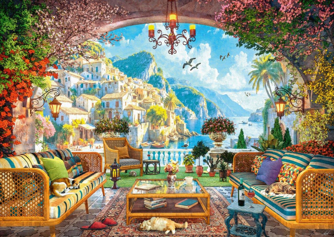 Ravensburger Mediterranean Terrace View 1000 Piece Jigsaw Puzzle - Image 2