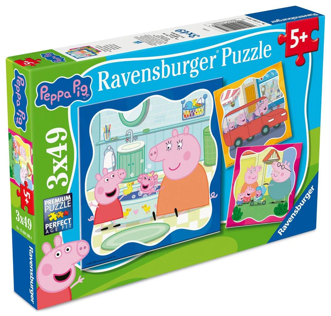 Ravensburger Peppa Pig 3x49 Piece Jigsaw Puzzle
