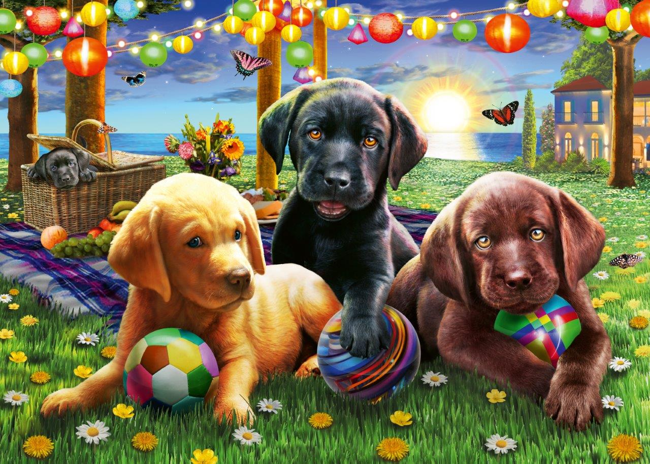 Ravensburger Puppy Picnic XXL 100 Piece Jigsaw Puzzle - Image 2
