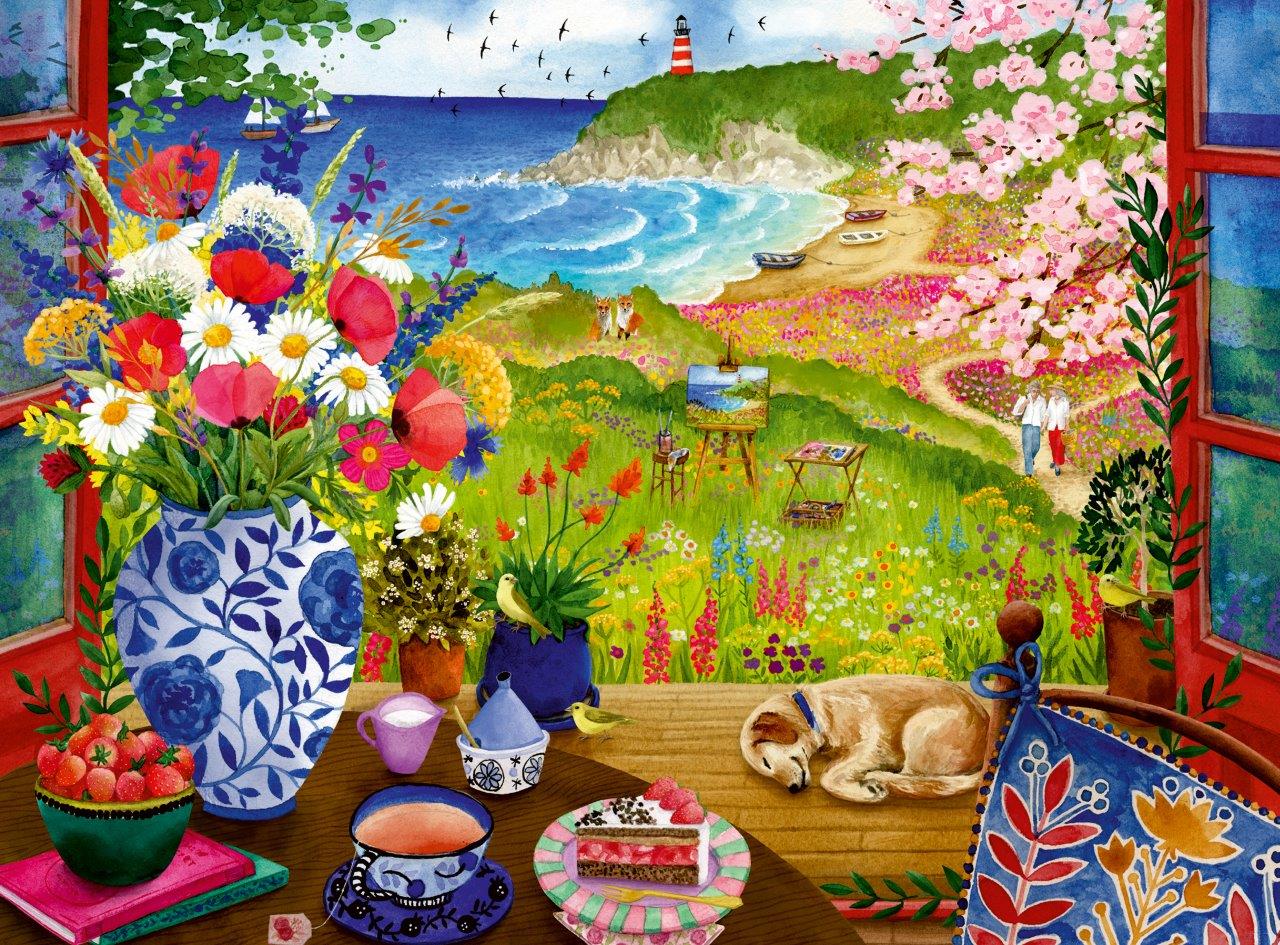 Ravensburger Seaside Window View XL 100 Piece Jigsaw Puzzle - Image 2