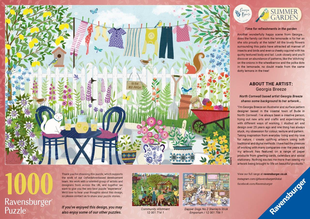 Ravensburger Summer Garden 1000 Piece Jigsaw Puzzle - Image 3