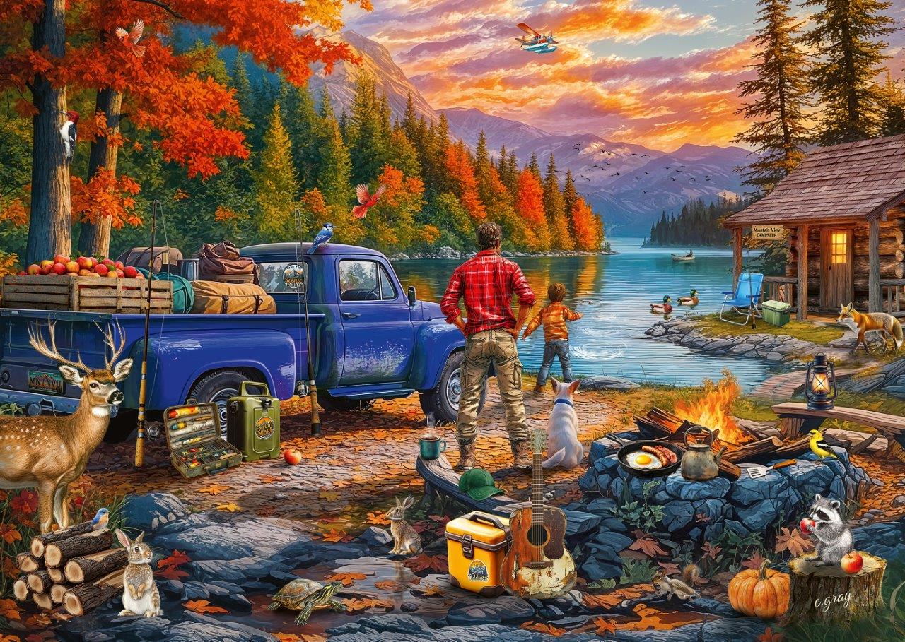 Ravensburger Sunset Lake 300 Piece Jigsaw Puzzle - Image 2