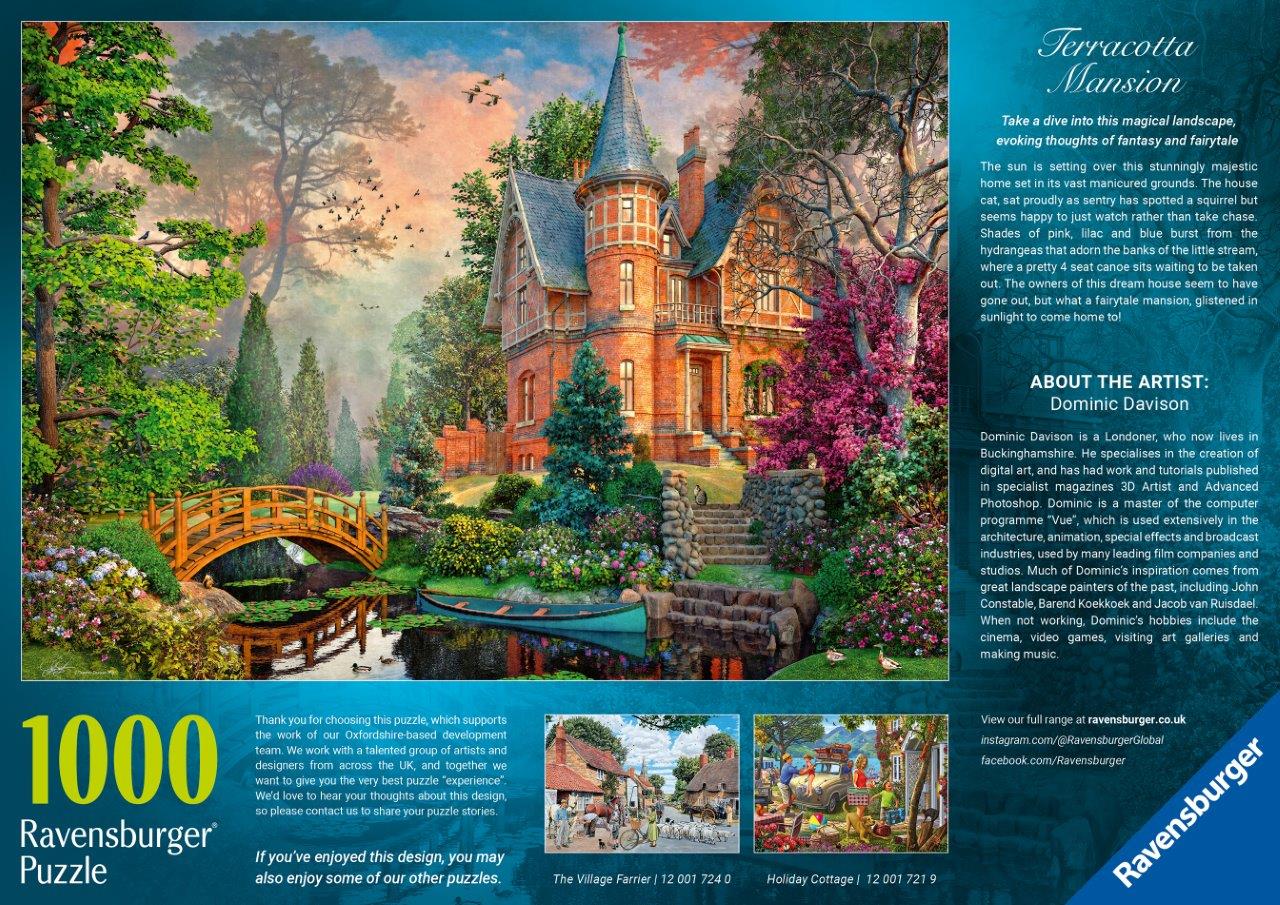 Ravensburger Terracotta Mansion 1000 Piece Jigsaw Puzzle - Image 3