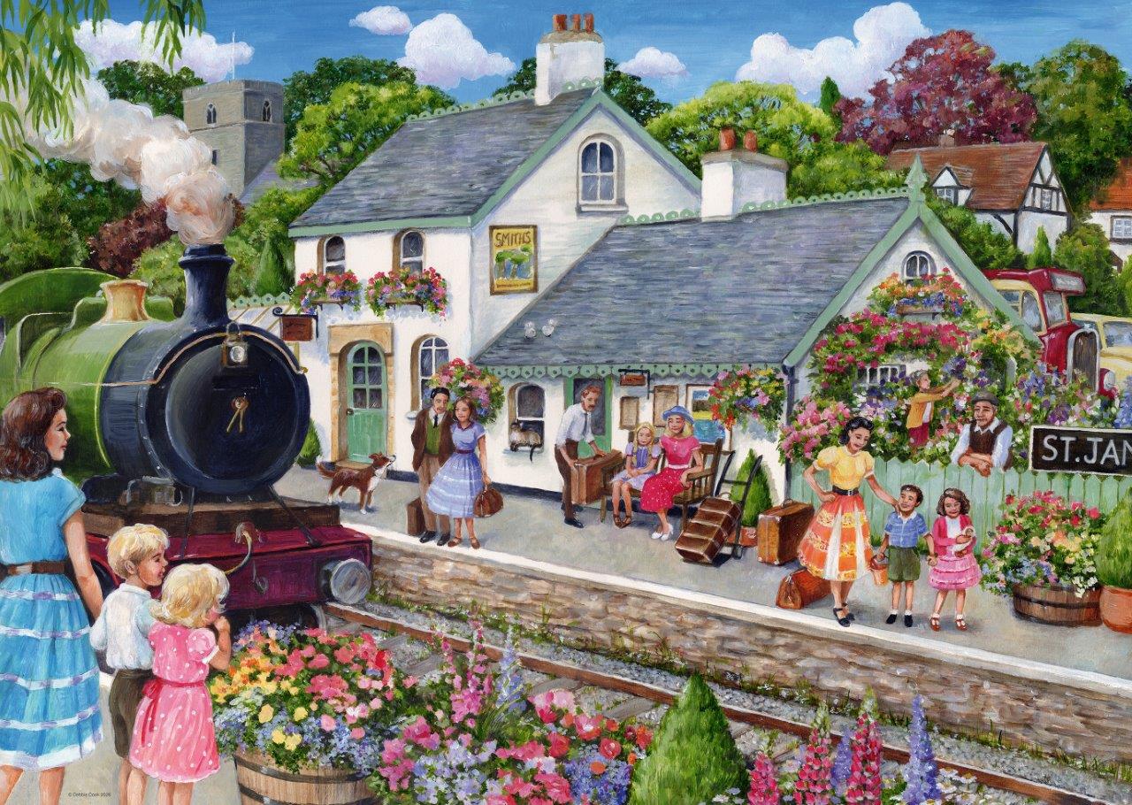 Ravensburger Whistle Stop Cottage 1000 Piece Jigsaw Puzzle - Image 2