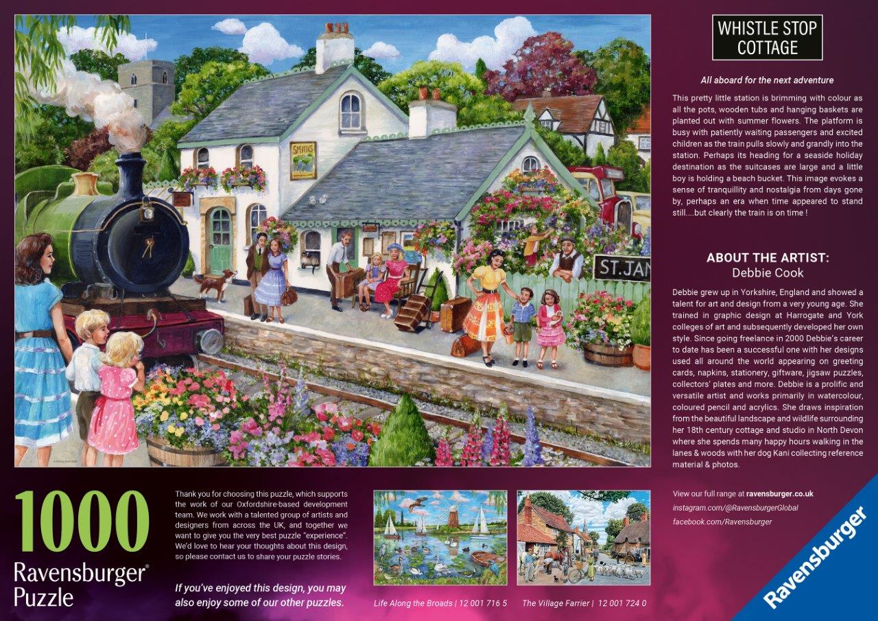 Ravensburger Whistle Stop Cottage 1000 Piece Jigsaw Puzzle - Image 3