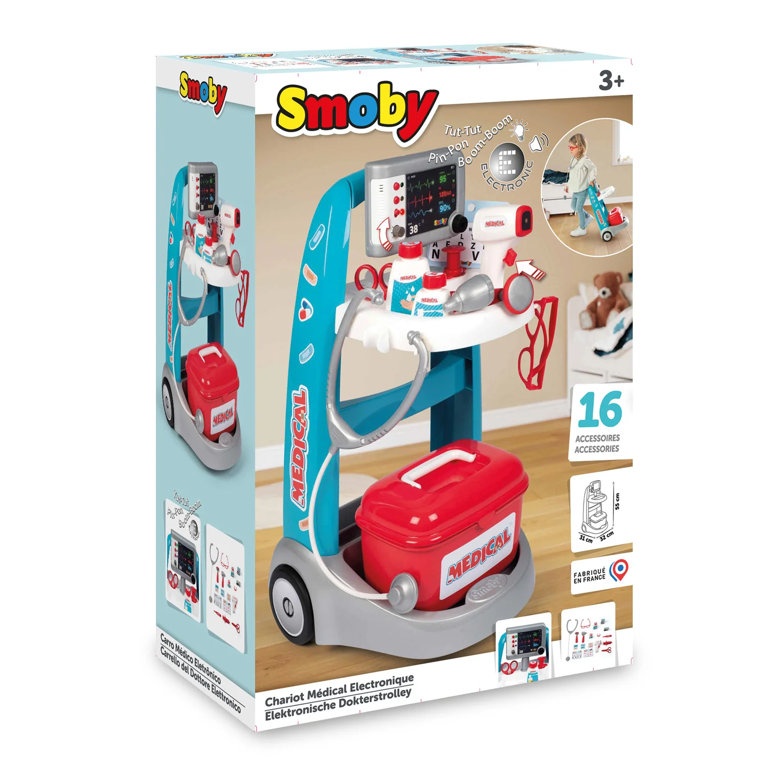 Smoby Medical Rescue Trolley - Image 5