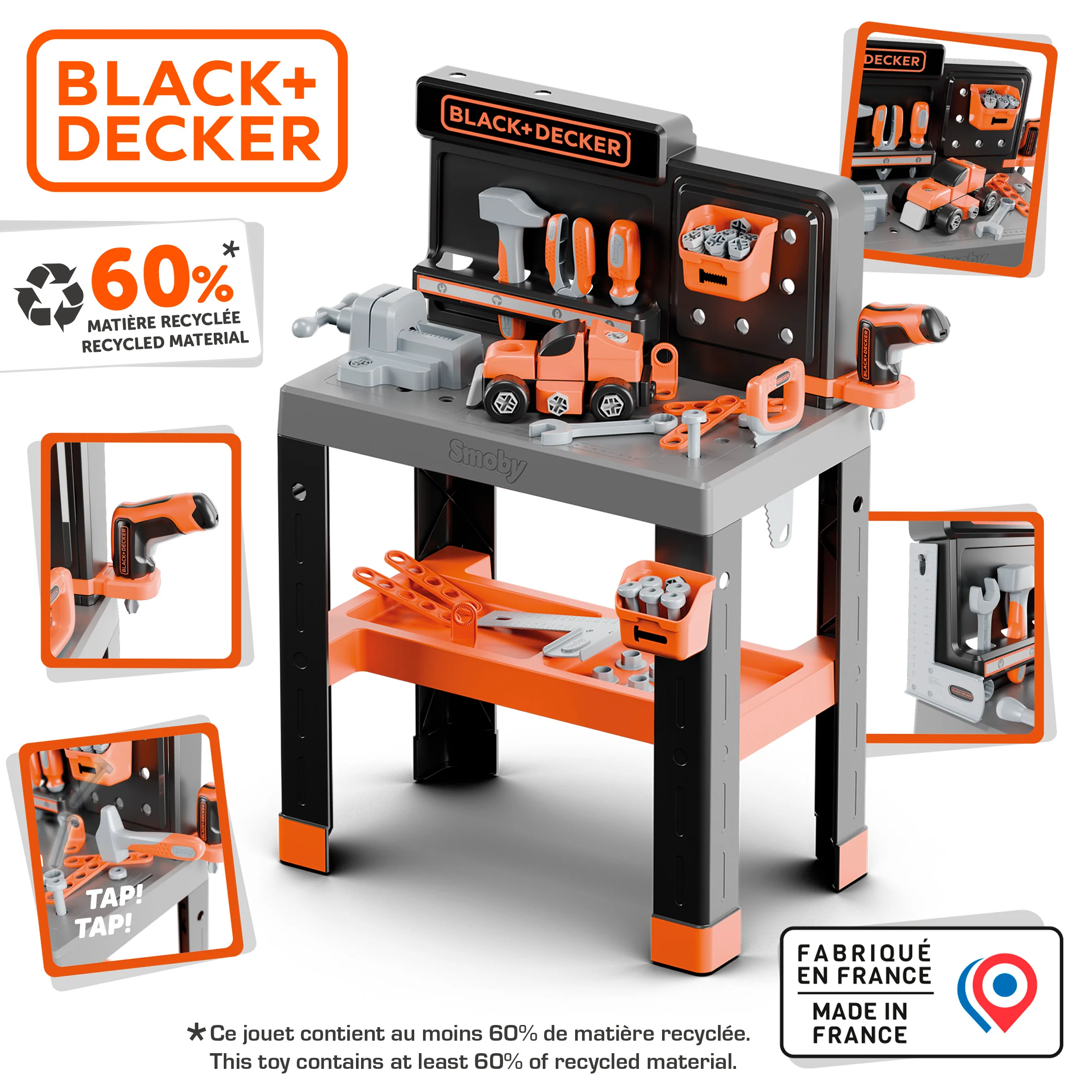 Smoby Black and Decker Bricolo Pro Workbench - Image 2