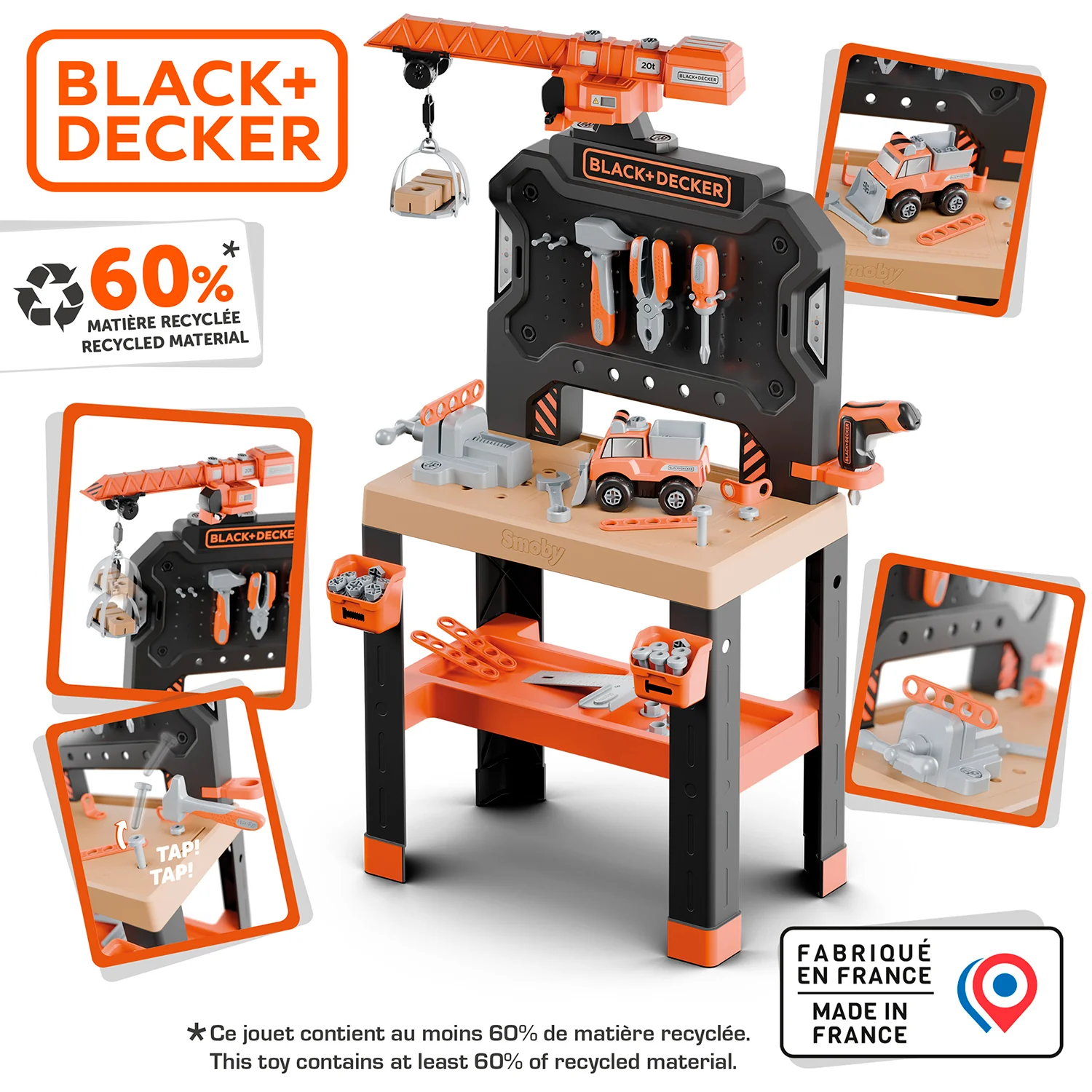 Smoby Black and Decker Builder Workbench - Image 2