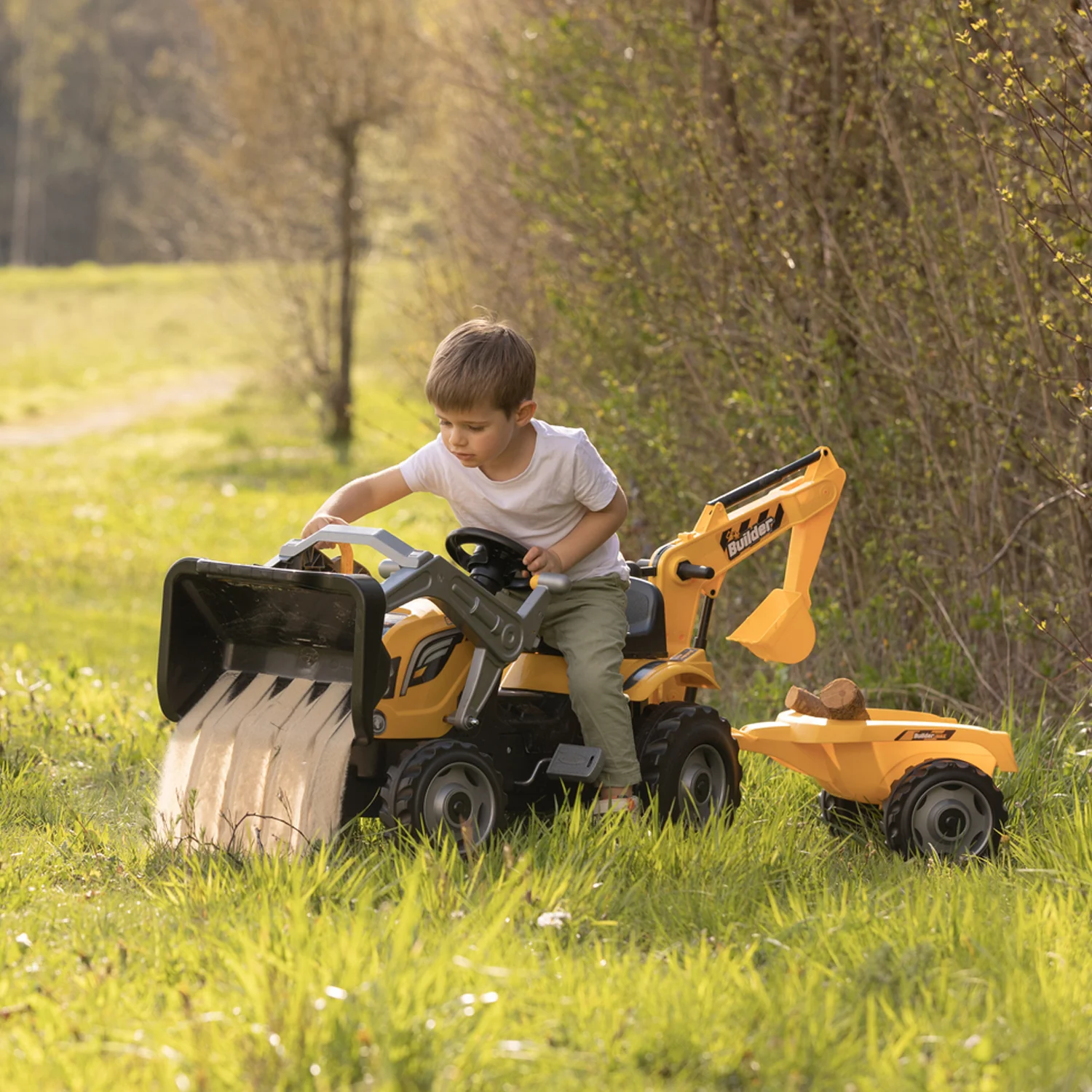 Smoby Builder Maxx Tractor and Trailer - Image 7