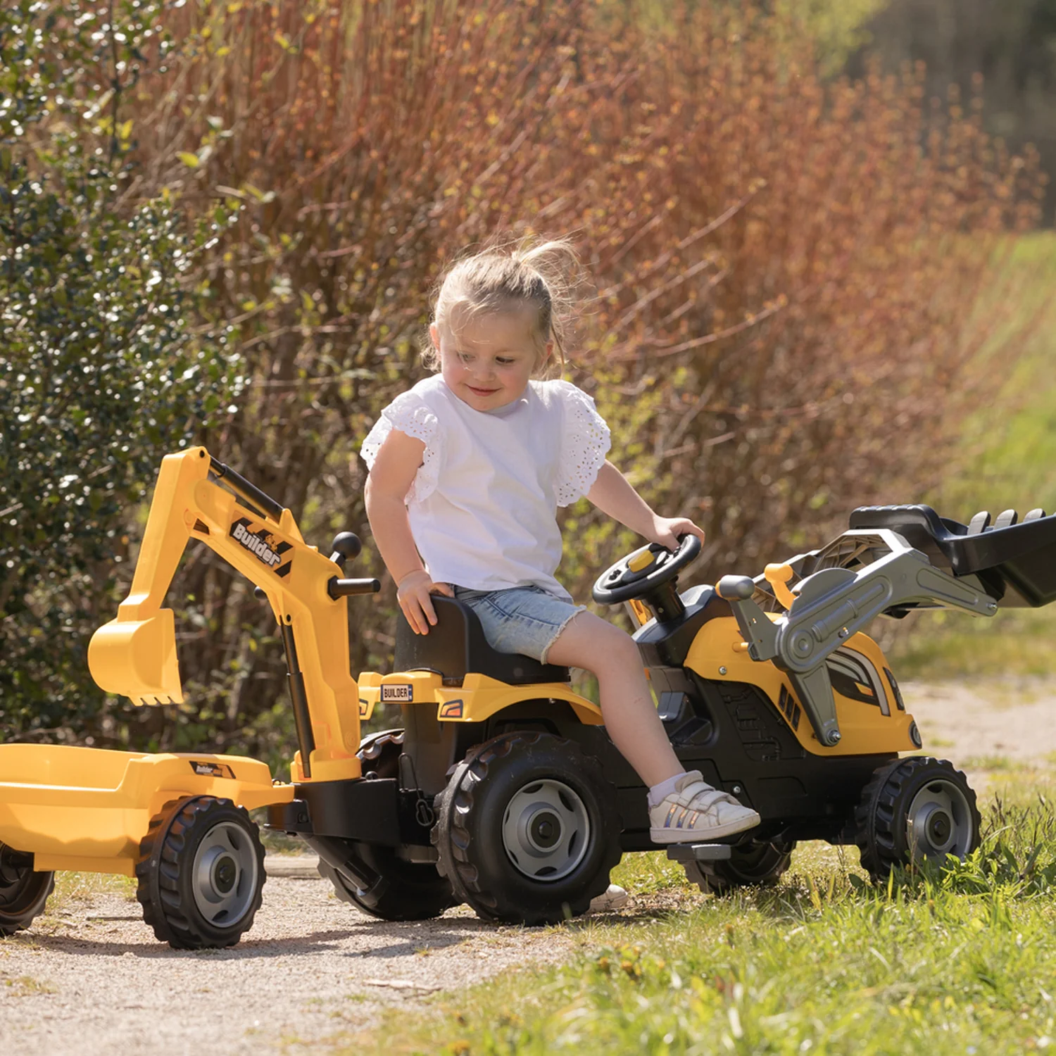 Smoby Builder Maxx Tractor and Trailer - Image 8